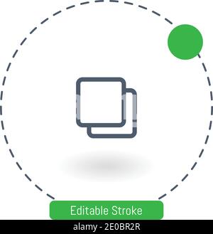 squares vector icon editable stroke outline icons for web and mobile Stock Vector