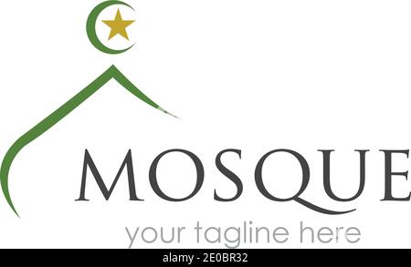 Mosque Logo Template Design Vector, Emblem, Concept Design, Creative Symbol, Icon Stock Vector