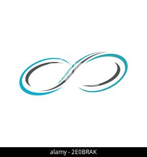 another styles of blue gray infinity logo design vector illustrations eps.10 Stock Vector