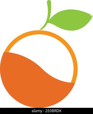 Orange logo design Vector icon illustration design Stock Vector