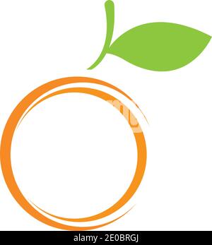 Orange logo design Vector icon illustration design Stock Vector