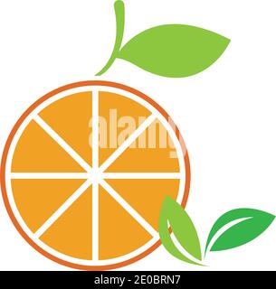 Orange logo design Vector icon illustration design Stock Vector