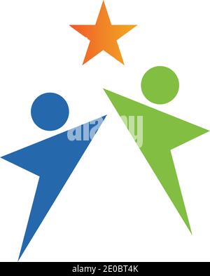 people care success health life logo template icons Community people care logo and symbols template family care love logo and symbols Stock Vector