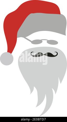 santa claus vector icon logo illustration design template Stock Vector