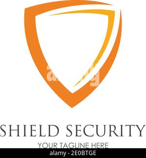 Shield  Security logo design vector illustration template Stock Vector