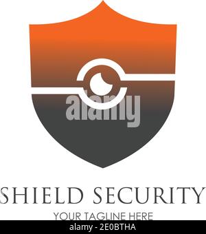 Shield  Security logo design vector illustration template Stock Vector