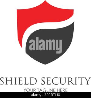 Shield  Security logo design vector illustration template Stock Vector