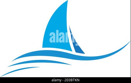 sailing logo vector icon concept illustration design template Stock Vector