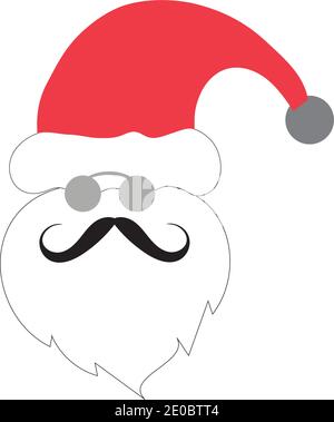 santa claus vector icon logo illustration design template Stock Vector