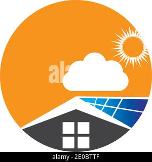 Solar logo energy icon vector design Stock Vector