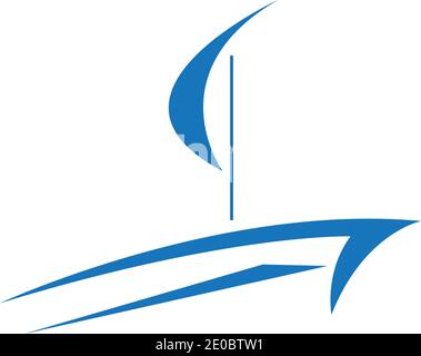 sailing logo vector icon concept illustration design template Stock Vector