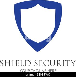 Shield  Security logo design vector illustration template Stock Vector