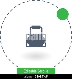handbag variant vector icon editable stroke outline icons for web and mobile Stock Vector