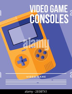 Orange and purple video game clearance console