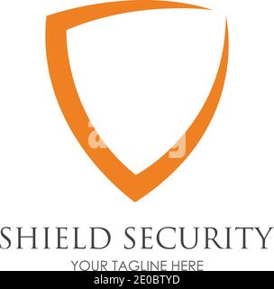 Shield  Security logo design vector illustration template Stock Vector