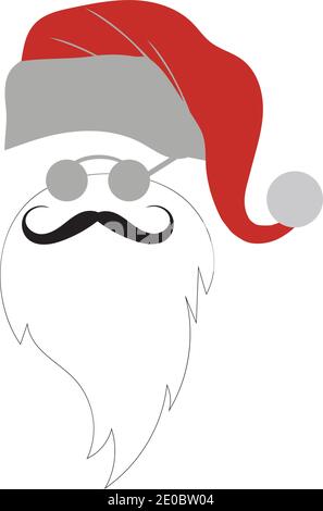 santa claus vector icon logo illustration design template Stock Vector