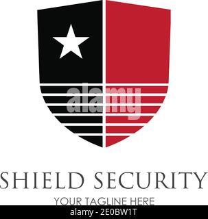 Shield  Security logo design vector illustration template Stock Vector