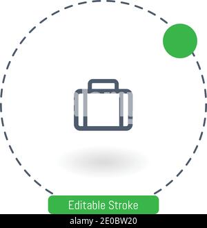 portfolio bagagge tool vector icon editable stroke outline icons for web and mobile Stock Vector