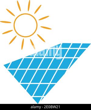 Solar logo energy icon vector design Stock Vector