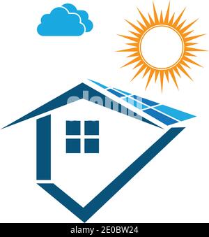 Solar logo energy icon vector design Stock Vector