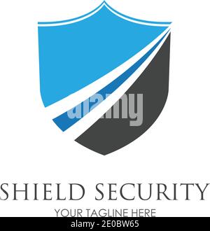 Shield  Security logo design vector illustration template Stock Vector
