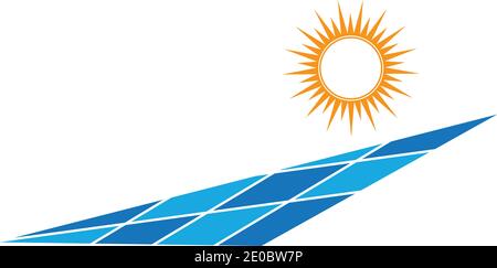 Solar logo energy icon vector design Stock Vector