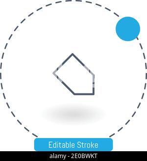 diagonal arrow vector icon editable stroke outline icons for web and mobile Stock Vector