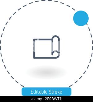 mat vector icon editable stroke outline icons for web and mobile Stock Vector