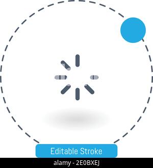 loading vector icon editable stroke outline icons for web and mobile Stock Vector
