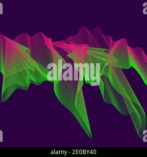 An abstract wavy psychedelic background image. Stock Vector