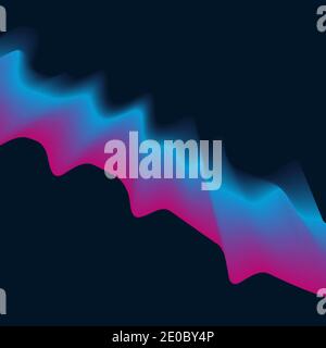 An abstract wavy psychedelic background image. Stock Vector