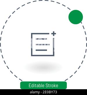 add text vector icon editable stroke outline icons for web and mobile Stock Vector