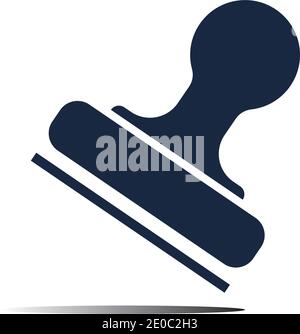 Stamp logo Icon Flat vector illustration design template Stock Vector