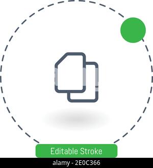 dual sim vector icon editable stroke outline icons for web and mobile Stock Vector