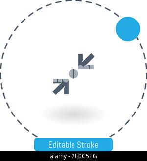 resize vector icon editable stroke outline icons for web and mobile Stock Vector