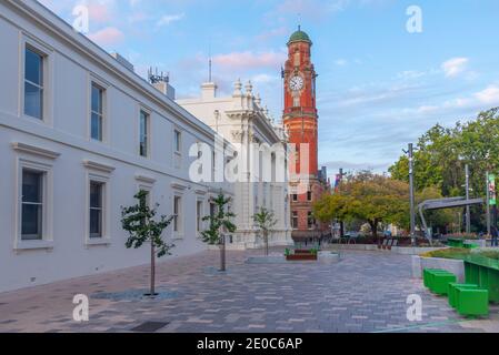 Launceston town hall and post office buildings in tasmania, Australia Stock Photo