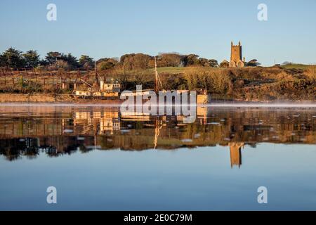 Dynamite Quay; River Hayle; Lelant; Cornwall; UK Stock Photo