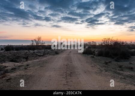 Dirt road in the wilderness Stock Photo