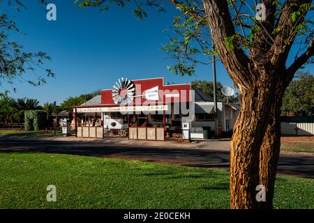 A quiet morning at the Windorah Outback Shop. Stock Photo