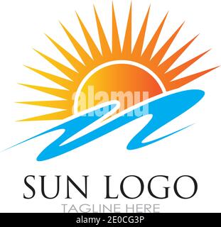 Sun Vector illustration Icon Logo Template design Stock Vector