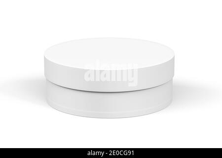 Download Blank White Carton Cylinder Box Mockup Top View Depth Of Field Effect 3d Rendering Cylindrical Tube Container With Opened Plastic Lid Mock Up Chips And Crisp Cardboard Packaging Cap Template Stock Photo