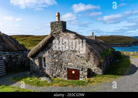 Gearrannan Blackhouse Village, Isle of Lewis, Outer Hebrides, Scotland, United Kingdom, Europe Stock Photo