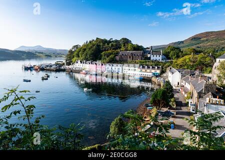 Harbour of Portree, Isle of Skye, Inner Hebrides, Scotland, United Kingdom, Europe Stock Photo