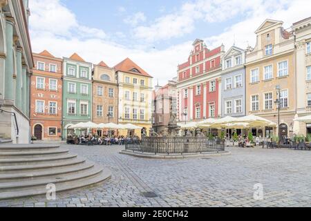 Fountain of Proserpina, Old Town Square, Poznan, Poland, Europe Stock Photo