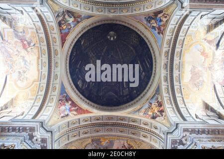 Fake dome by Andrea Pozzo at the church of Saint Ignazio da Loyola (St. Ignatius of Loyola), Rome, Lazio, Italy, Europe Stock Photo