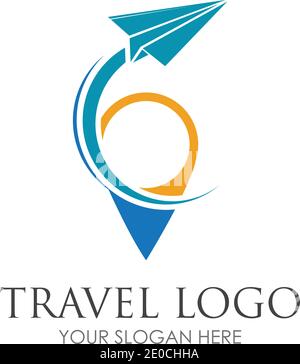 Travel logo vector icon design template-vector Stock Vector