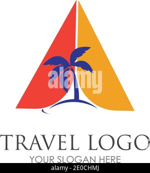 Travel logo vector icon design template-vector Stock Vector