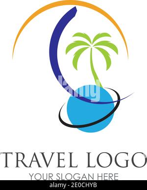 Travel logo vector icon design template-vector Stock Vector