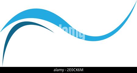 Water wave icon vector illustration design logo Stock Vector