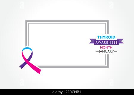 Vector illustration of Thyroid Awareness Month observed in January Stock Vector